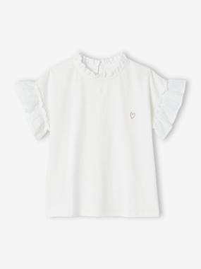 -Blouse bi-matère fille