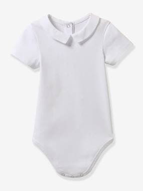 Baby-Bodysuits-Bodysuit with Small Collar, in Organic Cotton, by CYRILLUS for Babies