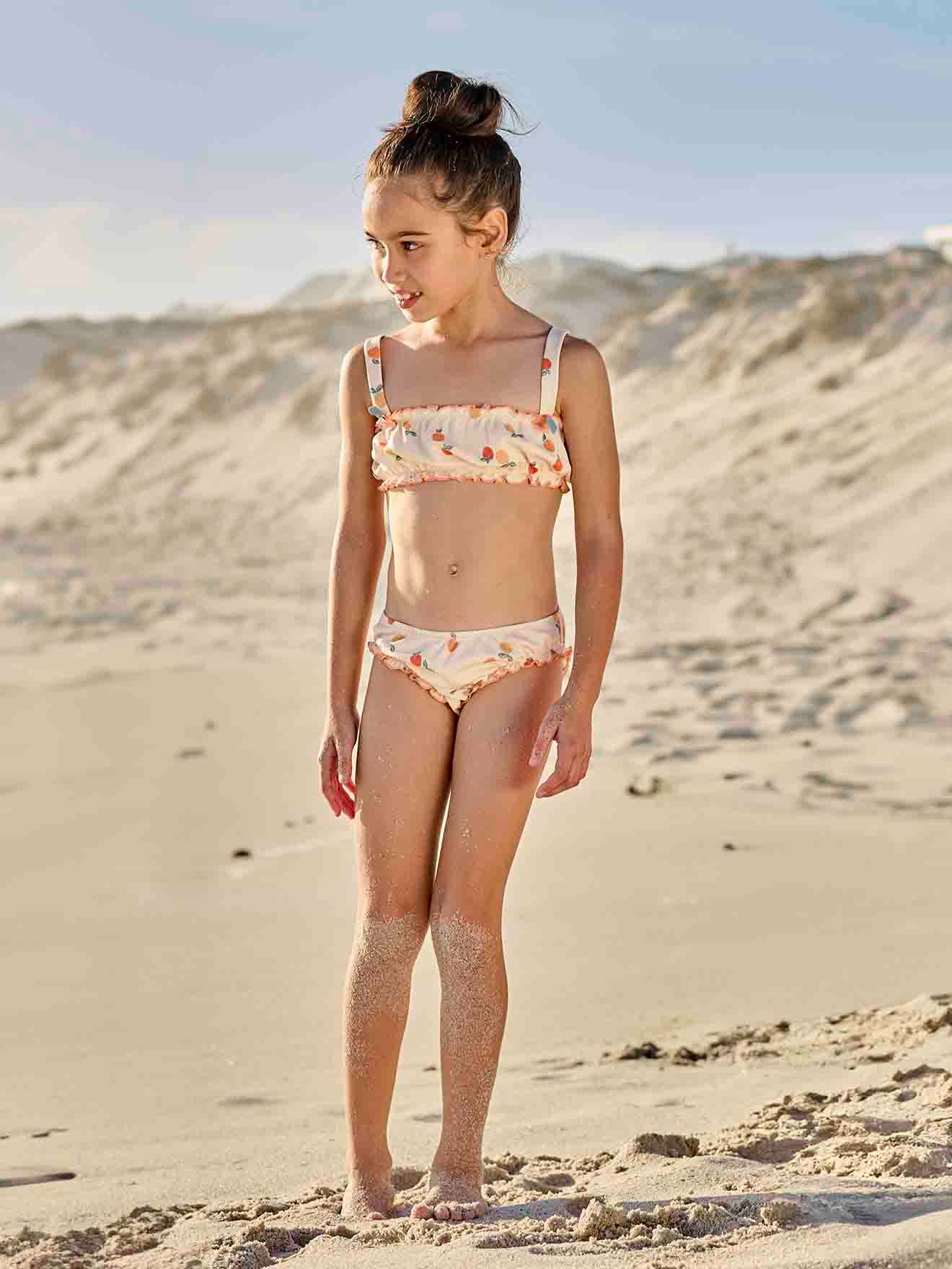 Maillot De Bain Fille Bikini Enfant - Modèle Confortable Et Résistant Au Chlore Avec Protection UV50+