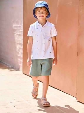 -Cotton Gauze Shorts for Boys