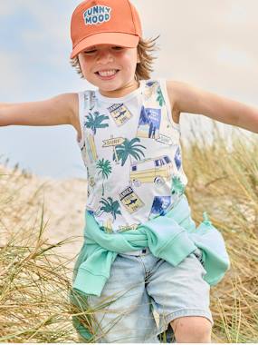 Boys-Tops-Tank Top with Surfing Motifs for Boys