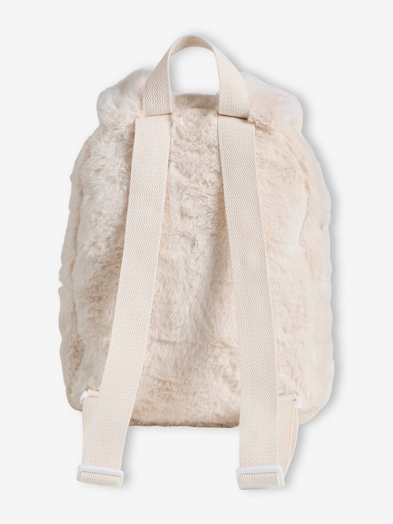 Bunny Rabbit Pre-School Backpack in Faux Fur - ecru, Baby