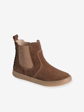 Boots Cuir Fille  - vertbaudet enfant