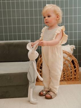 Baby-Dungarees & All-in-ones-Cotton Gauze Jumpsuit for Babies