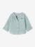 Chemise col mao bébé en gaze de coton personnalisable bleu grisé+caramel+vert foncé - vertbaudet enfant 
