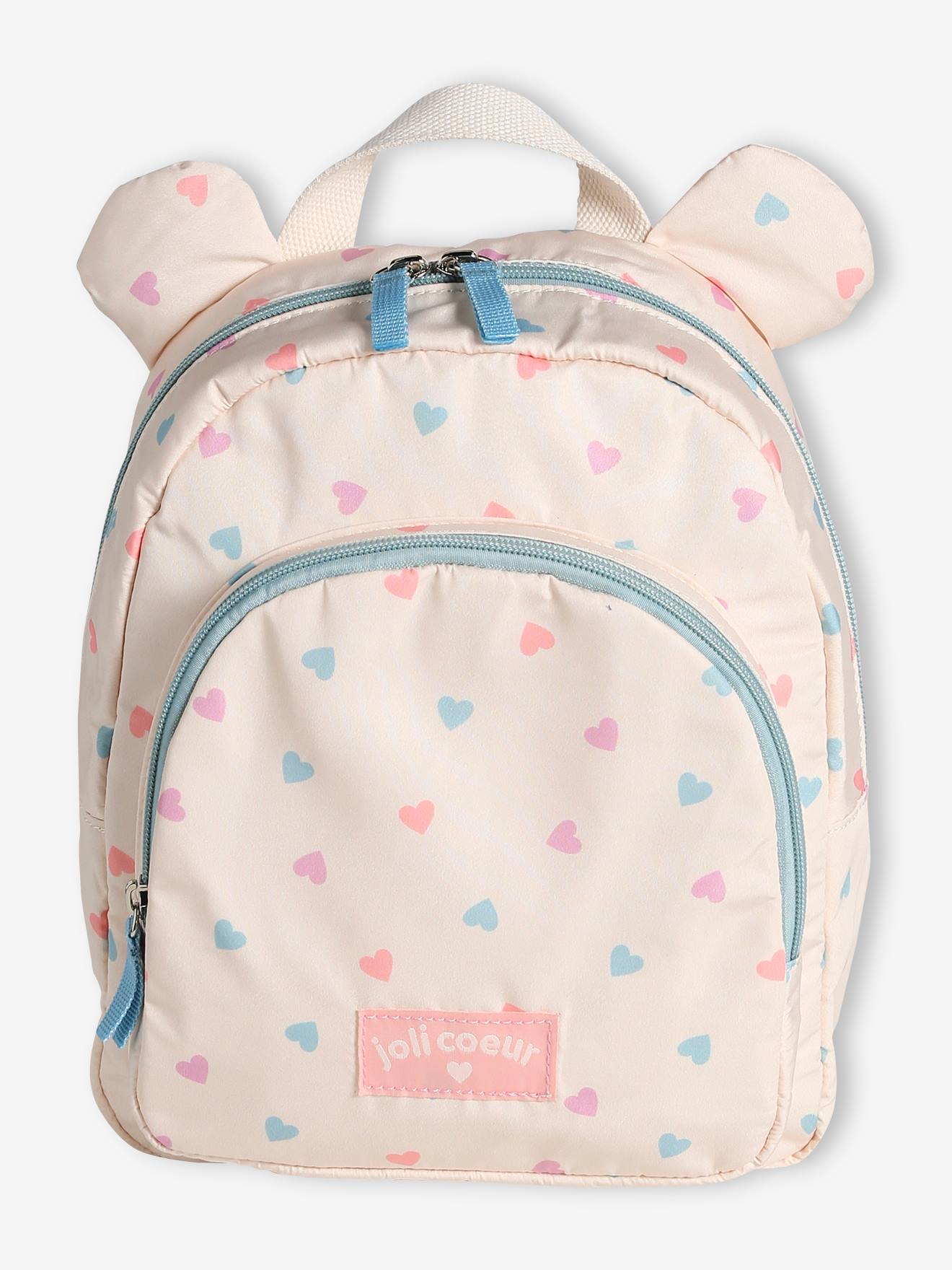 Sac a dos maternelle Joli coeur fille ecru Bebe