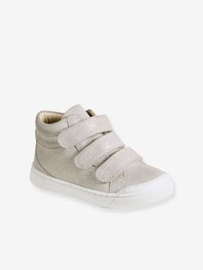 -Hook-and-Loop Leather Trainers for Girls, Designed for Autonomy