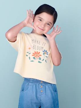 Fille-T-shirt, sous-pull-Tee-shirt en éponge fille