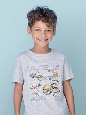 Boys-Tops-T-Shirts-T-Shirt with Animal Motifs for Boys