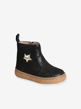 Bottines zippées cuir bébé  - vertbaudet enfant