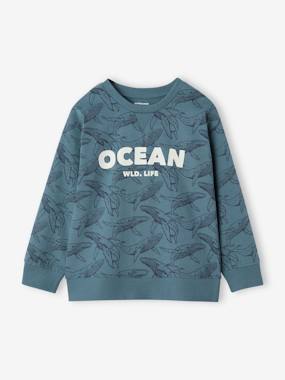 -Printed Sweatshirt-Style Top for Boys