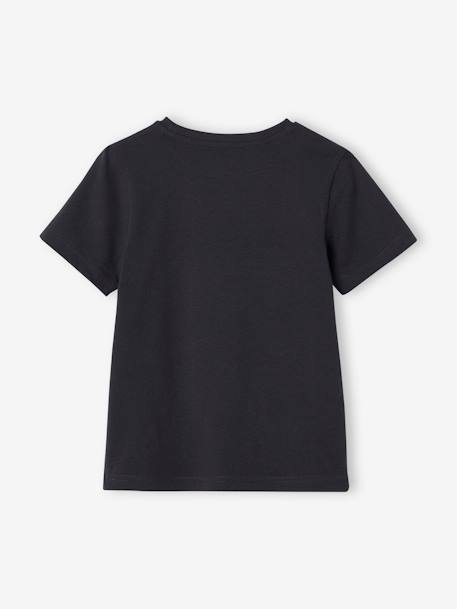 T-shirt garçon imprimé devant anthracite+vert d'eau - vertbaudet enfant 