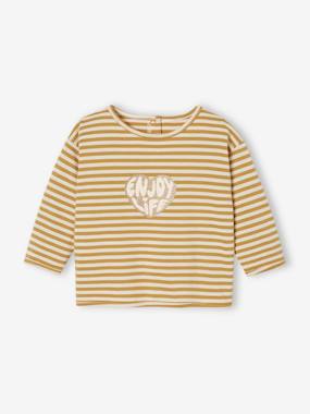 -Striped Top with Heart, for Babies