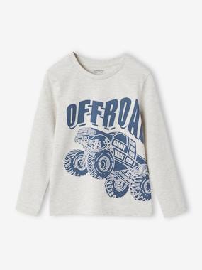 Boys-Tops-Basics Long Sleeve Top with Fun or Graphic Motif for Boys