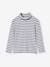 Polo Neck Top in Rib Knit for Girls multicoloured+striped blue - vertbaudet enfant 