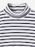 Polo Neck Top in Rib Knit for Girls multicoloured+striped blue - vertbaudet enfant 