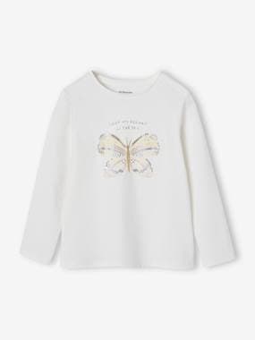 Fille-T-shirt, sous-pull-T-shirt-Tee-shirt fantaisie à sequins fille