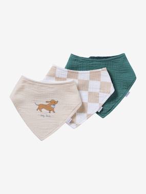 Nursery-Set of 3 Bandanna-Type Bibs