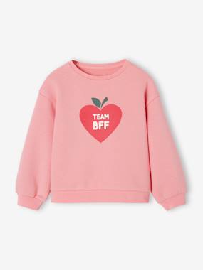 Basics Sweatshirt with Motif for Girls  - vertbaudet enfant