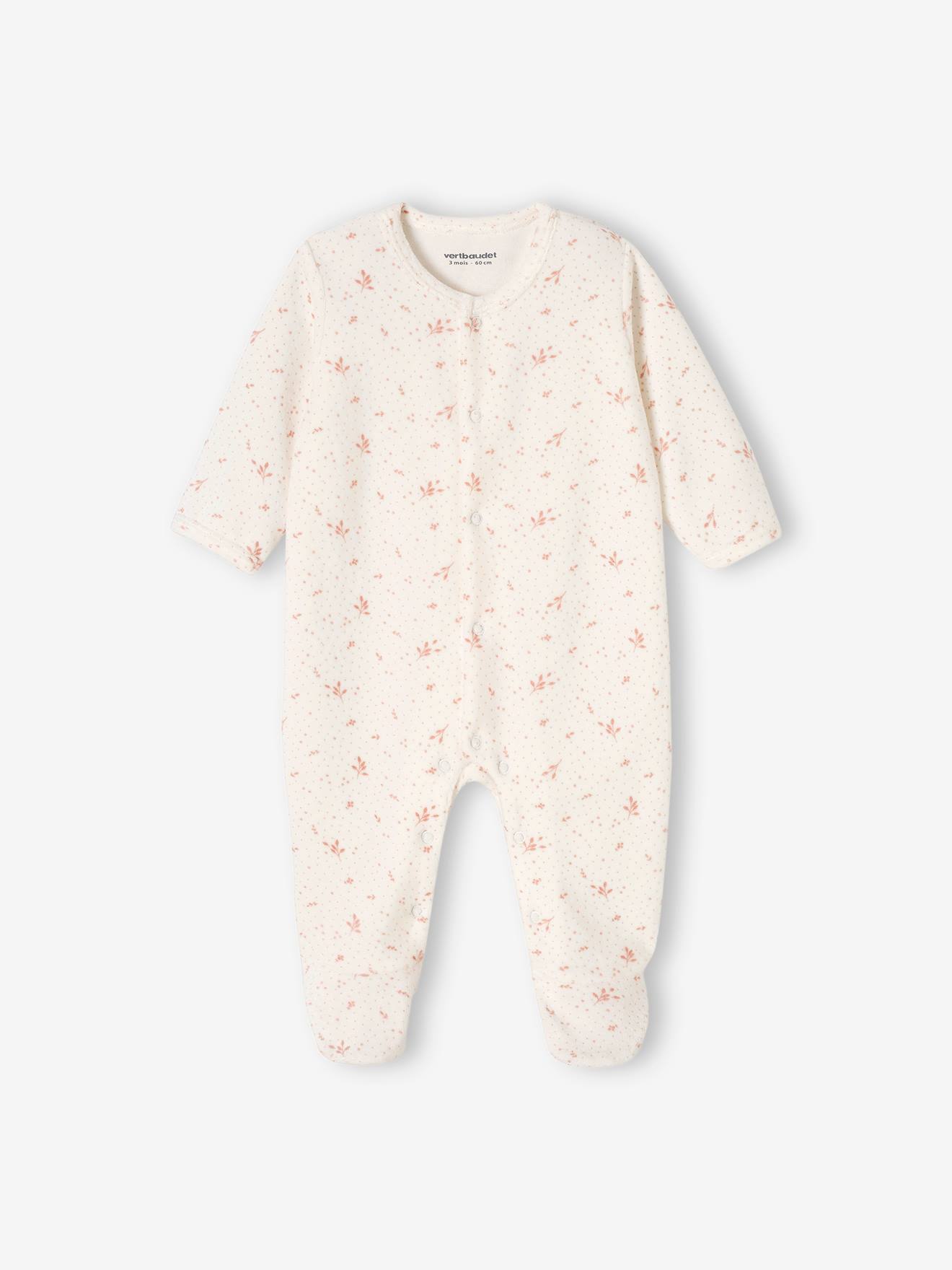 Lot 3 Dors-bien Bébé Vertbaudet - Velours | Ouverture Naissance | Taille 9M (71cm) | Vert D'eau