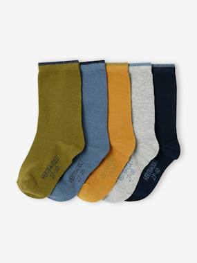 Boys-Underwear-Pack of 5 Pairs of Basics Socks for Boys