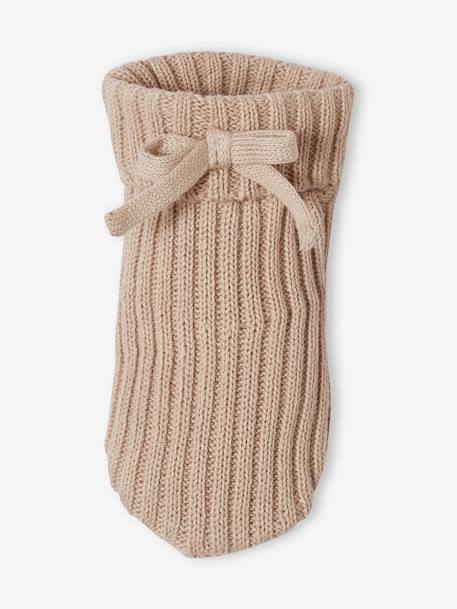 Knitted Trousers + Booties Ensemble for Babies beige - vertbaudet enfant 