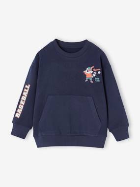 Boys-Cardigans, Jumpers & Sweatshirts-Sweatshirts & Hoodies-Sports Sweatshirt with Round Neckline, for Boys