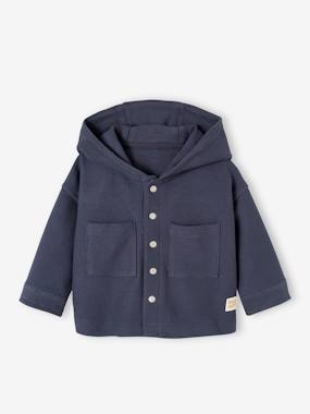 -Chemise à capuche pressionnée devant bébé