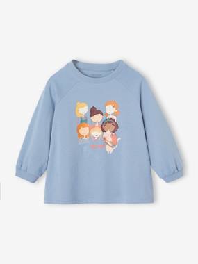 Fille-T-shirt, sous-pull-T-shirt motif "Girl's gang" manches 3/4 fille