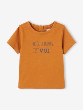 Baby-T-shirts & Roll Neck T-Shirts-Short Sleeve T-Shirt with Message for Babies