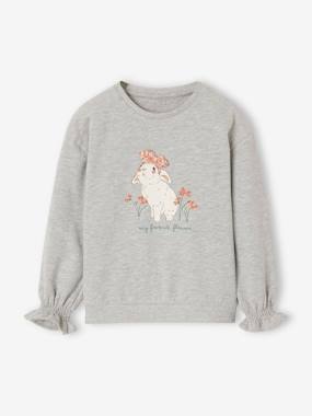 Girls-Cardigans, Jumpers & Sweatshirts-Top with Animal & Fancy Details, for Girls