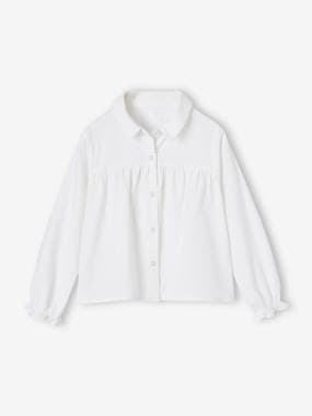 Girls-Blouses, Shirts & Tunics-Poplin Shirt with A-Line Cut for Girls