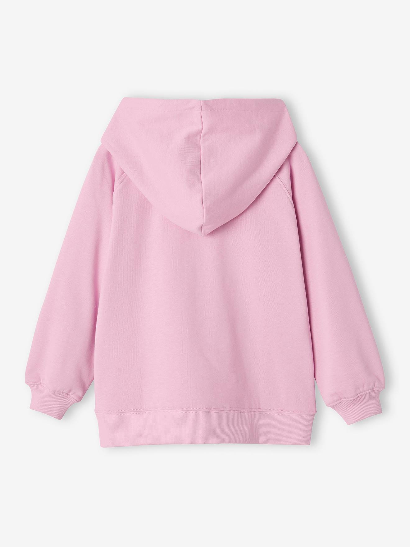 Long Hooded Sweatshirt for Girls mauve Girls