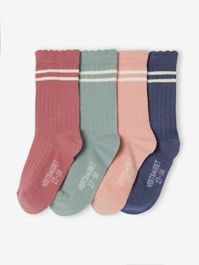 Fille-Lot 4 paires de chaussettes sport fille