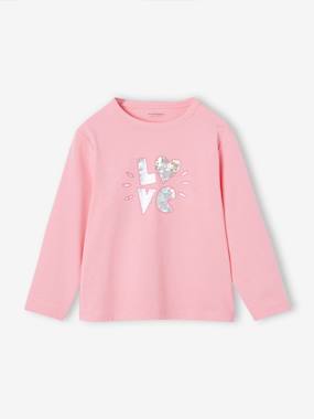 Girls-Long Sleeve Top with Metallised Detail for Girls