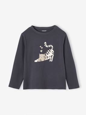 Girls-Long Sleeve Top with Metallised Detail for Girls