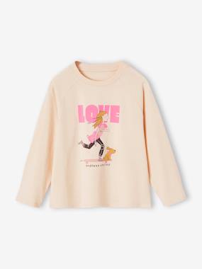 Girls-Sportswear-Top with Muse Motif, for Girls