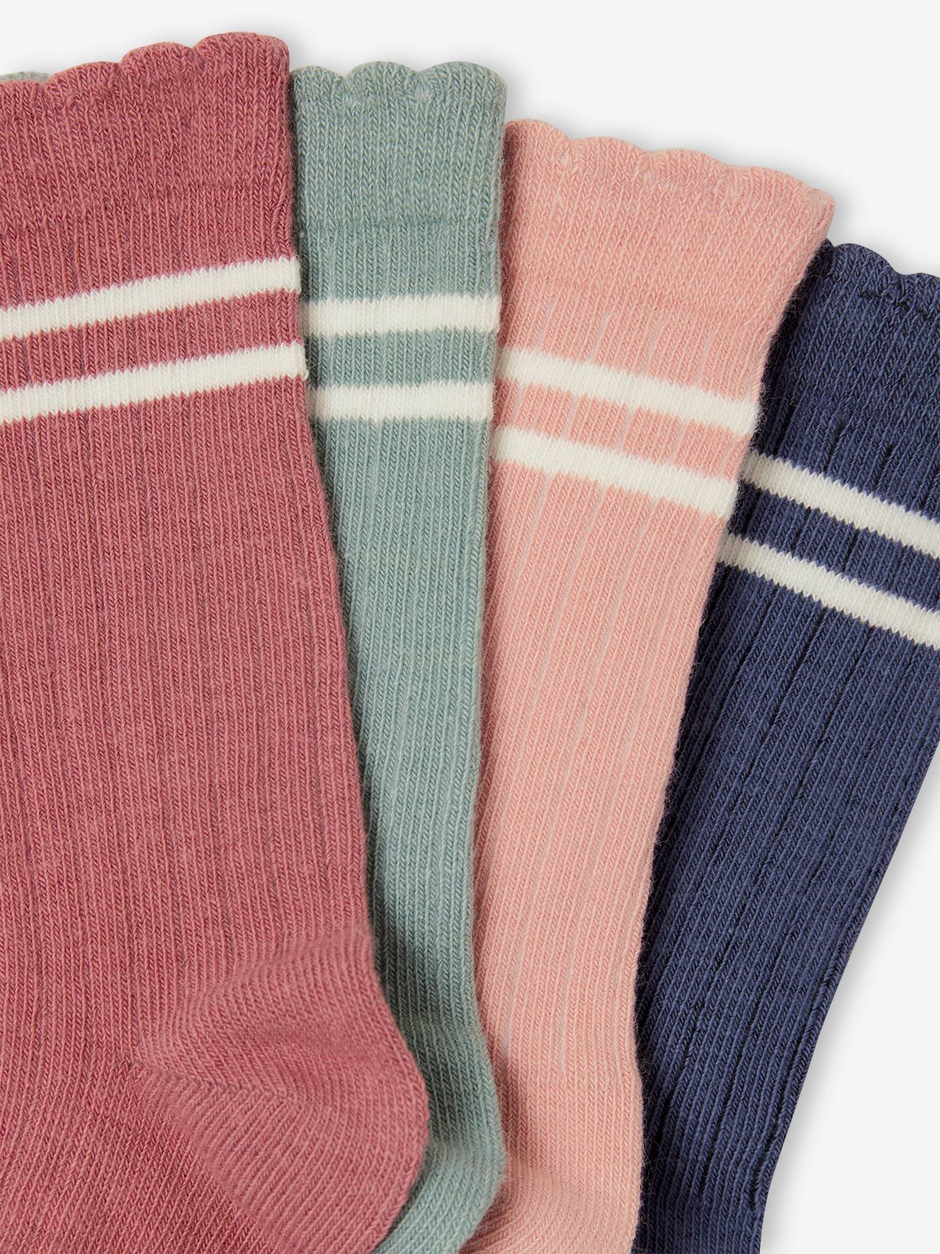 OCIODUAL Evanka 4 Paires Chaussettes Classiques Taille Du 40 Au 45 Couleurs Légères Homme Femme