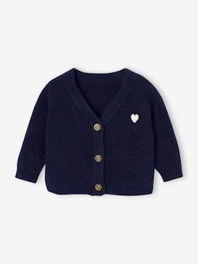 Baby-Jumpers, Cardigans & Sweaters-Cardigan in Brioche Stitch for Babies