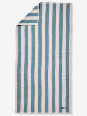 Bedding & Decor-Striped Bath Towel with Recycled Cotton, Transat