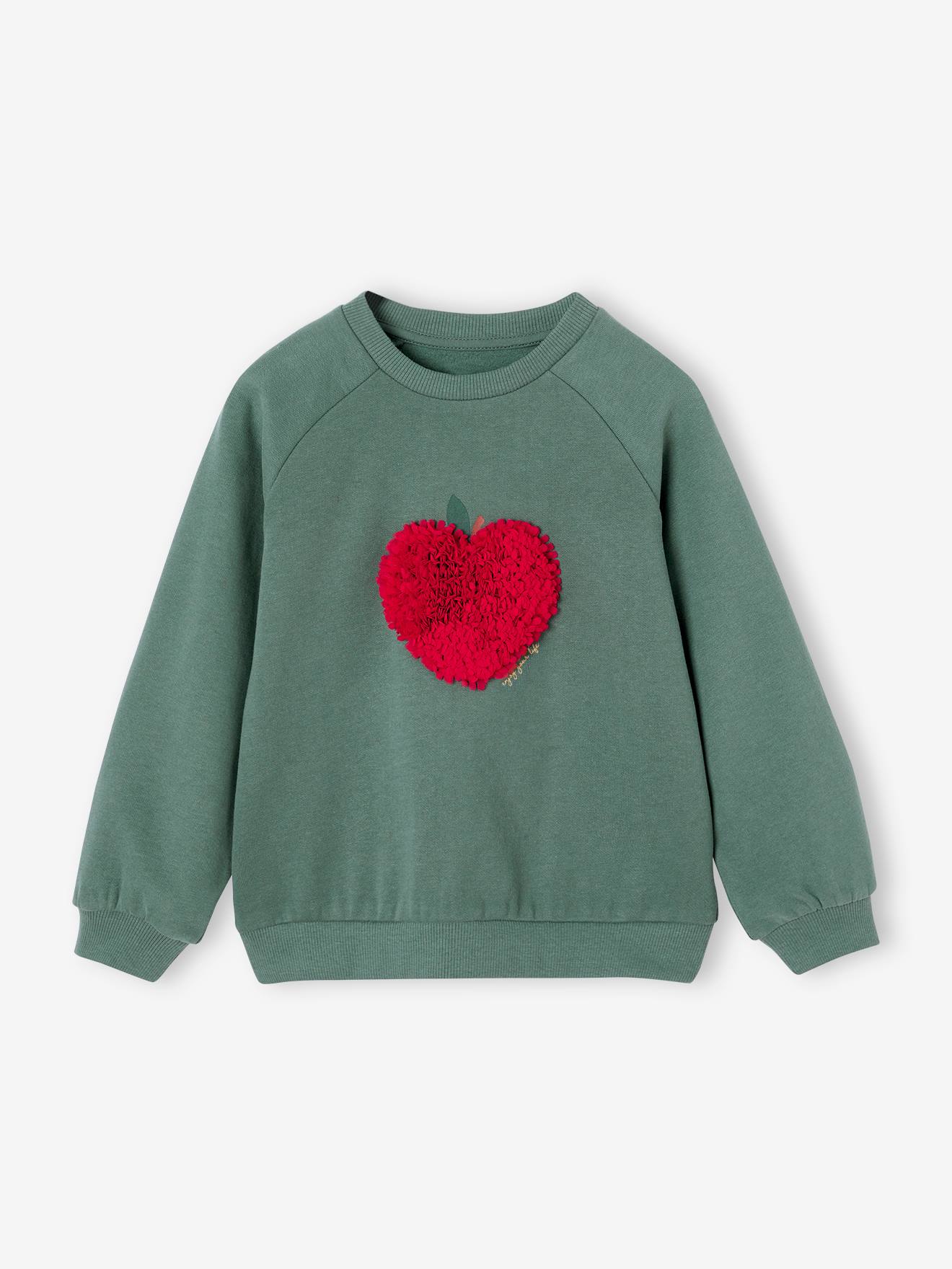 Fancy Sweatshirt for Girls emerald green Girls