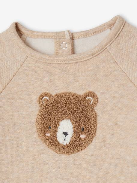 Sweatshirt & Trousers Combo for Babies 6308+ecru+marl beige+pale pink+rose - vertbaudet enfant 