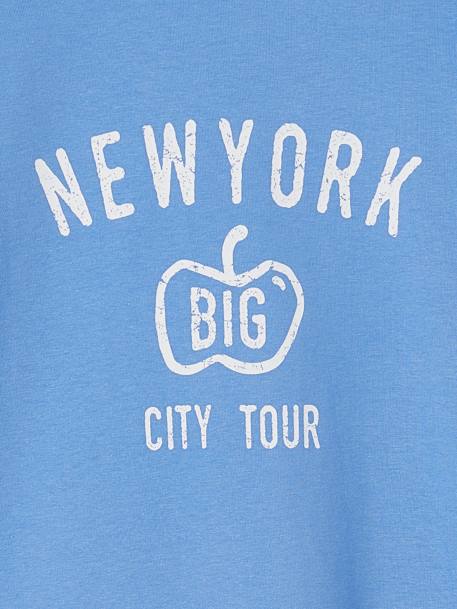 Top with New York Inscription on the Chest & Back, for Boys azure - vertbaudet enfant 