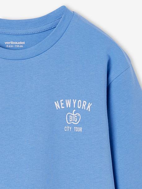 Top with New York Inscription on the Chest & Back, for Boys azure - vertbaudet enfant 