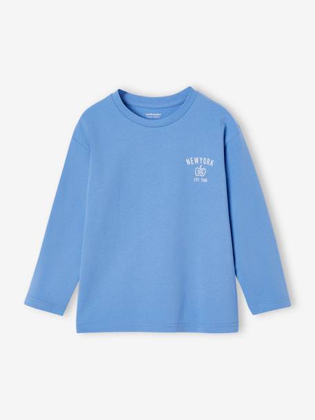 Top with New York Inscription on the Chest & Back, for Boys azure - vertbaudet enfant 