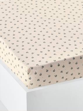 Linge de lit & Déco-Drap-housse enfant RETRO FLOWERS, avec coton recyclé