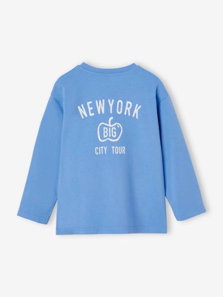 Top with New York Inscription on the Chest & Back, for Boys azure - vertbaudet enfant 