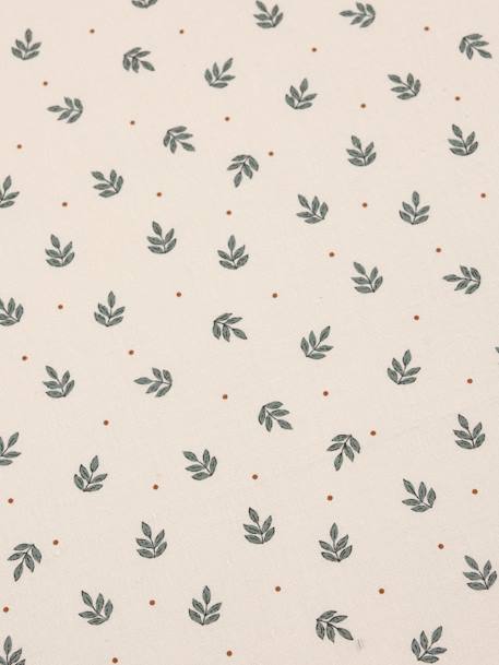Fitted Sheet in Recycled Cotton for Children, Retro Flowers printed white - vertbaudet enfant 