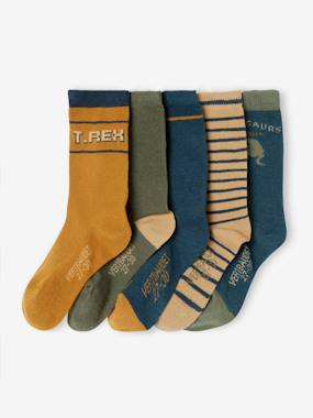 Garçon-Sous-vêtement-Lot de 5 paires de chaussettes "dino" garçon