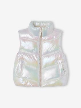 -Waistcoat with Pearly Shiny Effect for Girls